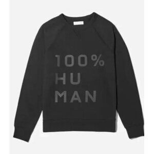 Everlane The 100% Human Typography Sweatshirt in Black Size Small NWOT Unisex